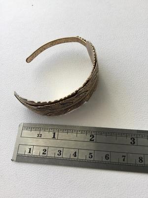 Gold tone leaf cuff bracelet