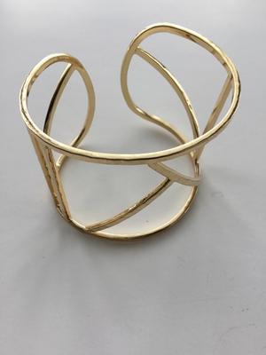 Gold tone fashion cuff bracelet