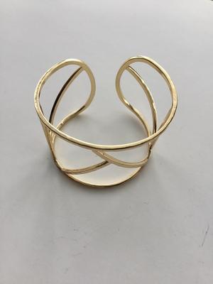 Gold tone fashion cuff bracelet