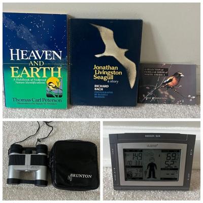 La Crosse Weather Station, Binoculars & Bird Books (LR-MG)