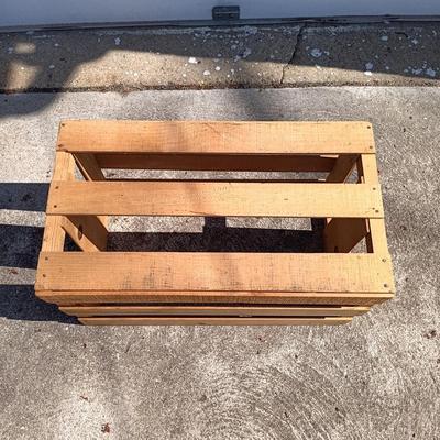 LOT 193: Set of (2) Vintage Wood Crates - Perfect Size to hold Albums