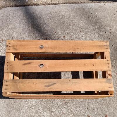 LOT 193: Set of (2) Vintage Wood Crates - Perfect Size to hold Albums