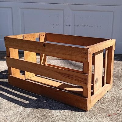LOT 193: Set of (2) Vintage Wood Crates - Perfect Size to hold Albums
