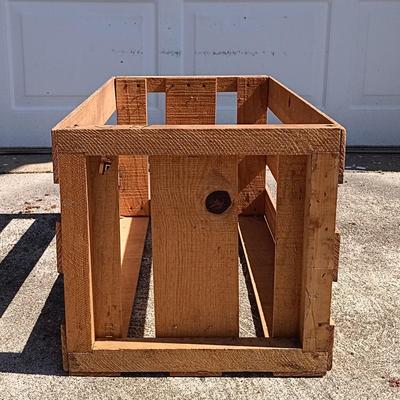 LOT 193: Set of (2) Vintage Wood Crates - Perfect Size to hold Albums