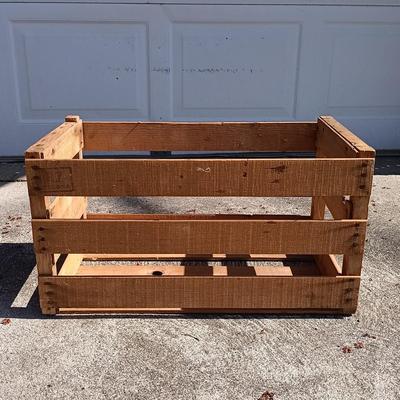 LOT 193: Set of (2) Vintage Wood Crates - Perfect Size to hold Albums
