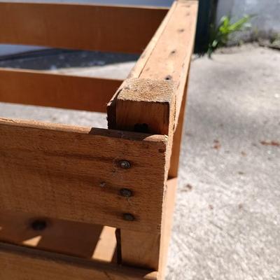 LOT 193: Set of (2) Vintage Wood Crates - Perfect Size to hold Albums