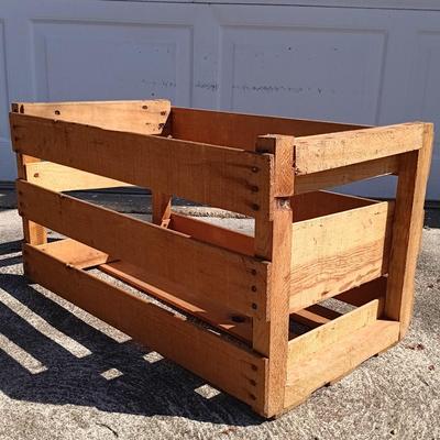 LOT 193: Set of (2) Vintage Wood Crates - Perfect Size to hold Albums
