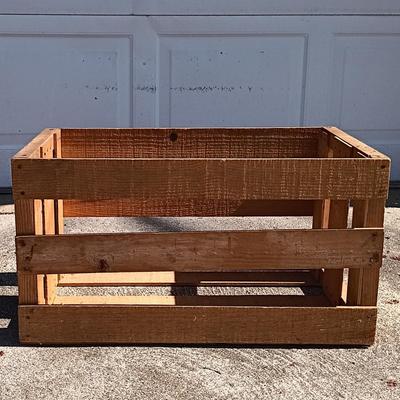LOT 193: Set of (2) Vintage Wood Crates - Perfect Size to hold Albums