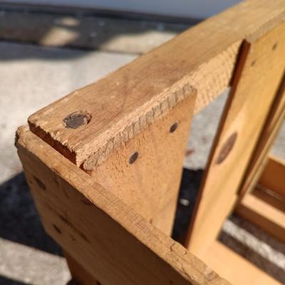 LOT 193: Set of (2) Vintage Wood Crates - Perfect Size to hold Albums