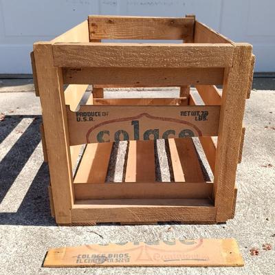 LOT 193: Set of (2) Vintage Wood Crates - Perfect Size to hold Albums