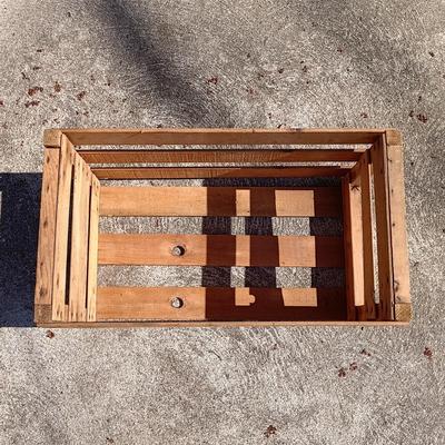 LOT 193: Set of (2) Vintage Wood Crates - Perfect Size to hold Albums