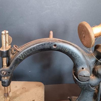 LOT 196: Antique Willcox & Gibbs Sewing Machine