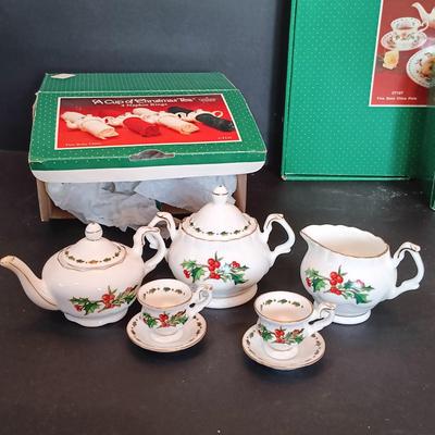 LOT 199: Large Collection of A Cup of Christmas Tea Collectibles w/ Signed Book
