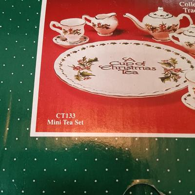 LOT 199: Large Collection of A Cup of Christmas Tea Collectibles w/ Signed Book
