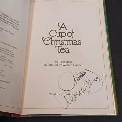 LOT 199: Large Collection of A Cup of Christmas Tea Collectibles w/ Signed Book