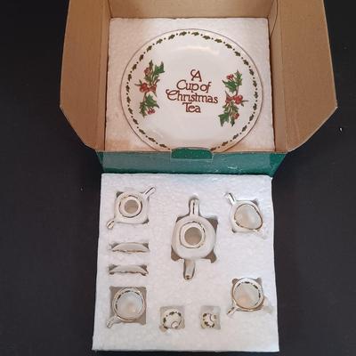 LOT 199: Large Collection of A Cup of Christmas Tea Collectibles w/ Signed Book