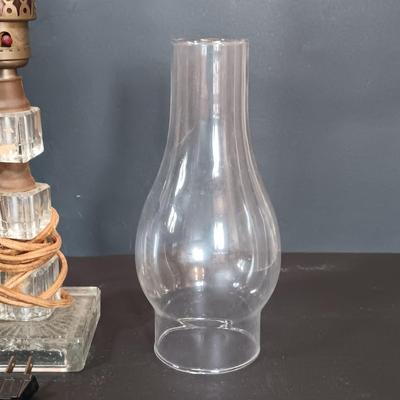 LOT 201: Cranberry Hurricane Glass Lamp, Relpo Pedestal Dish, Valerie Modes Hat & More