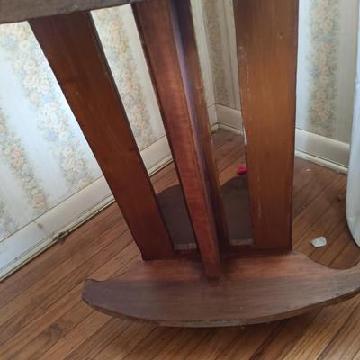 LOT 205: Vintage Baby Clothes, Wooden Cradle & More