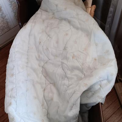 LOT 205: Vintage Baby Clothes, Wooden Cradle & More