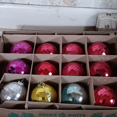 LOT 207: Vintage MCM 30" Christmas Tree with Ornaments, Plasco Plastic Mini Christmas Tree & More
