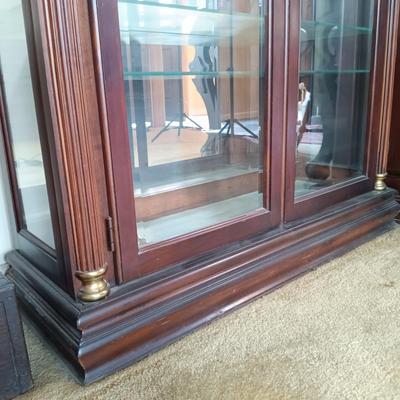 LOT 218: Pulaski-Style 7ft Curio Cabinet