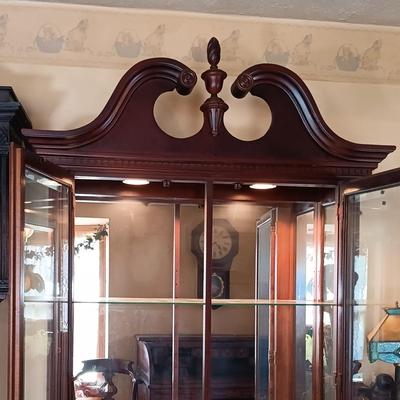LOT 218: Pulaski-Style 7ft Curio Cabinet