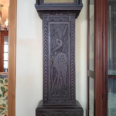LOT 219: Antique George Penny, Wells 6-1/2 ft Long Case Clock