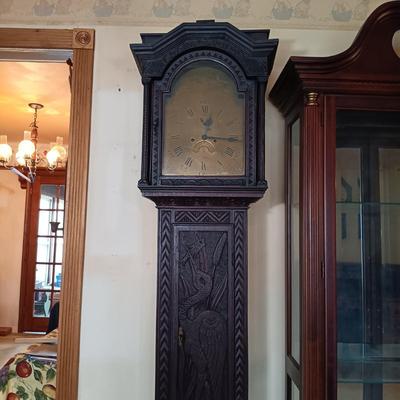LOT 219: Antique George Penny, Wells 6-1/2 ft Long Case Clock