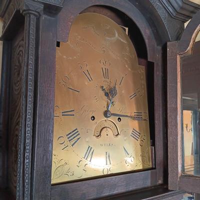 LOT 219: Antique George Penny, Wells 6-1/2 ft Long Case Clock