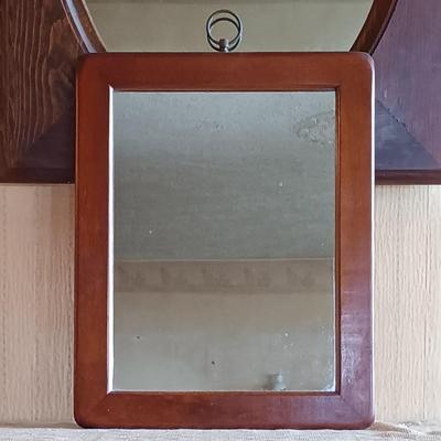 LOT 220: MCM Syroco Wall Shelf and Sconces with Mirrors