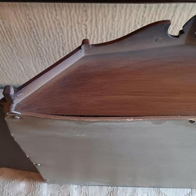 LOT 220: MCM Syroco Wall Shelf and Sconces with Mirrors