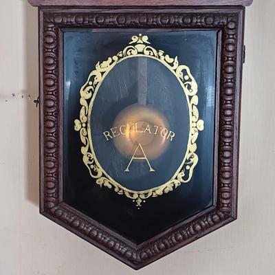 LOT 222: Waterbury Clock Co. Regulator A Wall Clock