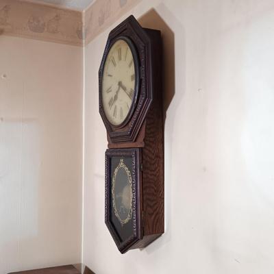 LOT 222: Waterbury Clock Co. Regulator A Wall Clock