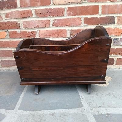 LOT 223: Ansonia Clock Co. Drop Clock w/ Vintage Magazine Cradle & Quilted Sheep Pillow
