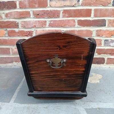 LOT 223: Ansonia Clock Co. Drop Clock w/ Vintage Magazine Cradle & Quilted Sheep Pillow