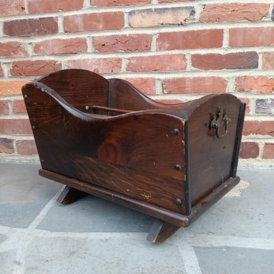 LOT 223: Ansonia Clock Co. Drop Clock w/ Vintage Magazine Cradle & Quilted Sheep Pillow