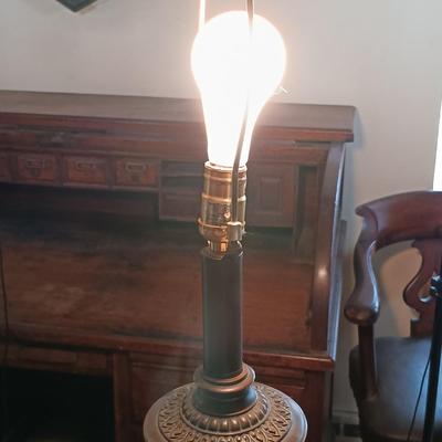 LOT 224: Pair of Floor Lamps with Small World Rhythm Clock