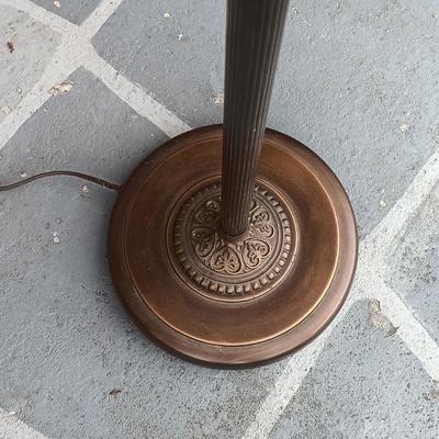 LOT 224: Pair of Floor Lamps with Small World Rhythm Clock