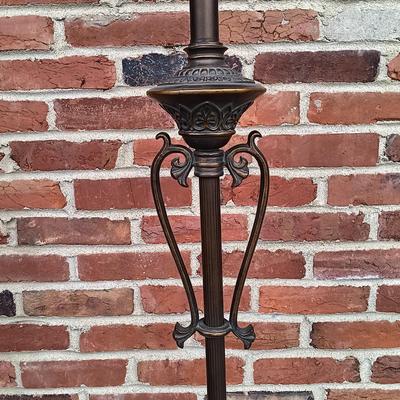 LOT 224: Pair of Floor Lamps with Small World Rhythm Clock