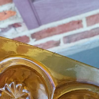 LOT 235: Vintage Amber Glass Floor Lamp