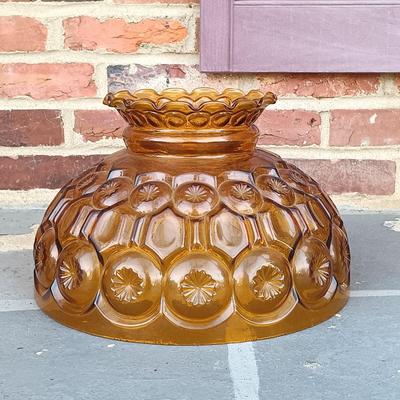 LOT 235: Vintage Amber Glass Floor Lamp