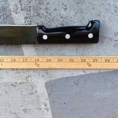 LOT 190: Vintage Sheffield, England Military-Style Machete with Cloth Sheath