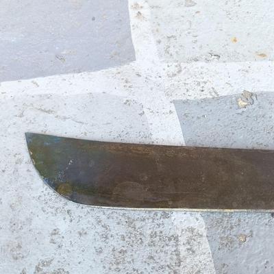 LOT 190: Vintage Sheffield, England Military-Style Machete with Cloth Sheath