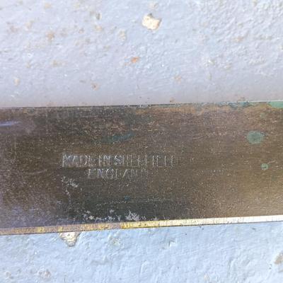 LOT 190: Vintage Sheffield, England Military-Style Machete with Cloth Sheath