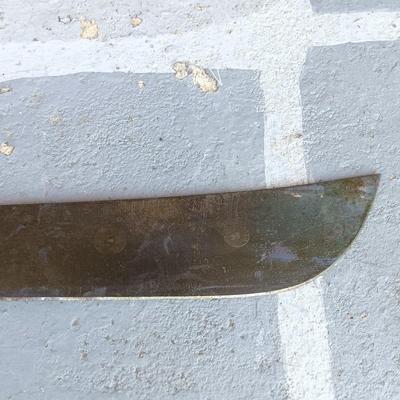 LOT 190: Vintage Sheffield, England Military-Style Machete with Cloth Sheath