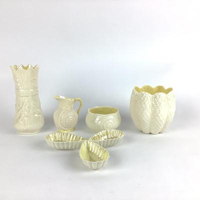 K730 Set of BELLEEK China Vases and Bowls