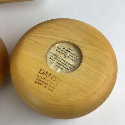K734 Lot of Wooden Dansk Salad Bowls