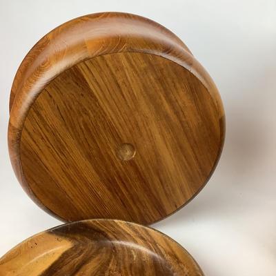 K734 Lot of Wooden Dansk Salad Bowls