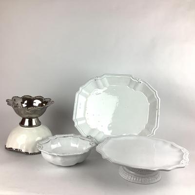 K820 Vietri White Serving Pieces and Bowls