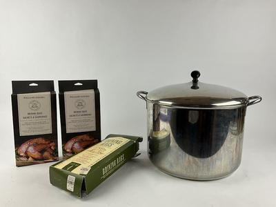 K842 Large 16qt Paul Revereware Stock Pot with Brining Bags